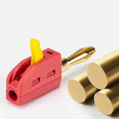 New Portable 32A 4mm Banana Plug High Current Quick Connect Gold-Plated Banana Connectors Audio Copper Speakers Amplifier
