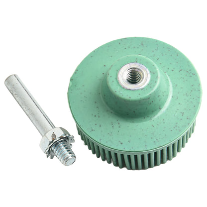 5 Pcs Polishing Brush Deburring Brush Abrasive Brush Set For Metal Aluminum Steel Iron Rubber Bristle Disc With Connecting Rods