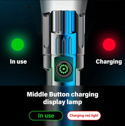 Ultra Bright Rechargeable LED Flashlight Zoomable High Lumens