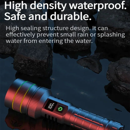 Powerful Super Long Range White Laser Flashlight 80W LED Zoomable Tactical Torch Outdoor High Power Camping Hunting Lantern