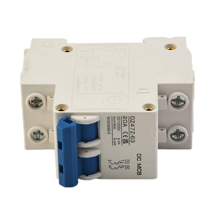 DC Miniature Circuit Breaker 2 Pole 1000V 32 Amp Isolator DC Disconnect Switch Thermomagnetic 10 A-63A 1.42 X 2.95 X 3.15 Inches