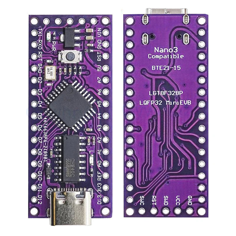 LGT8F328P MiniEVB Board Nano V3.0 Compatible with Arduino CH9340C HT42B534-1