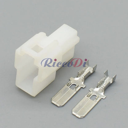 DJ7022A-6.3-11/21 2-Pin 6.3mm Automotive Connector Plug Male Female with Terminal
