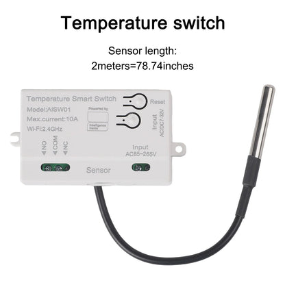 WiFi Temperature and Humidity Sensor with Remote Control Smart Home Automation with For Tuya App for Convenience