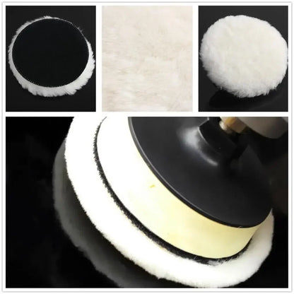 Wool Polishing Disc 3-7 Inch Car Polishing Buffing Pad 1/5PCS