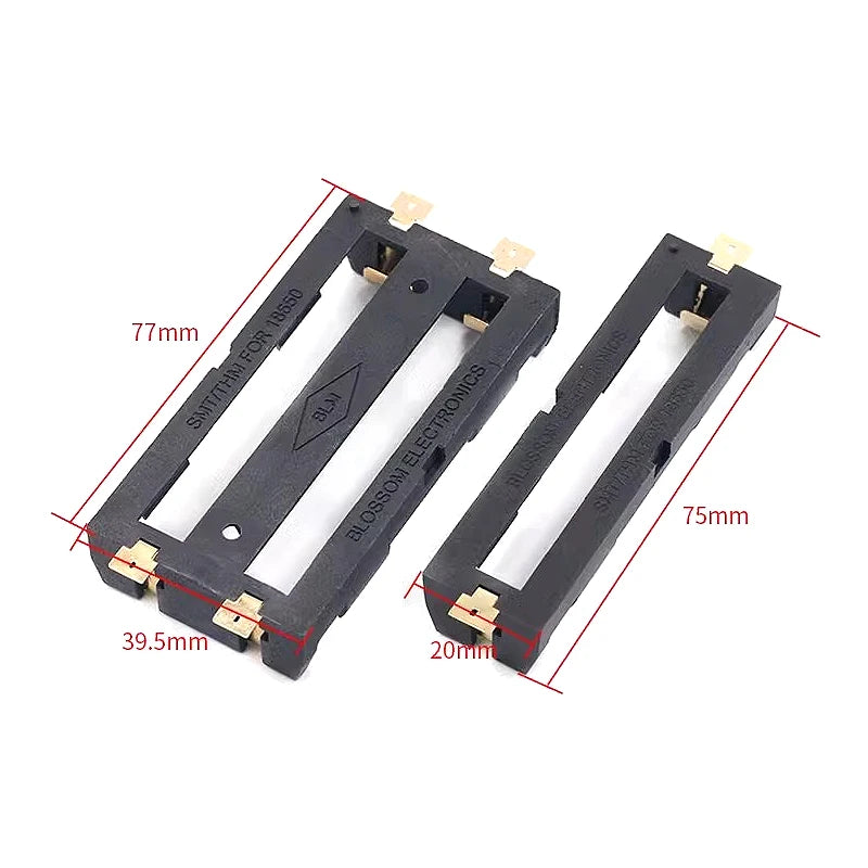 18650 Battery Holder Box Case with Bronze Pins for Single or Series Batteries