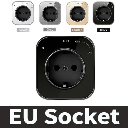 Power Track Universal Socket with USB Wall Mount Power Strip Removable Outlet Adapter