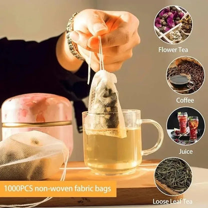 300/50PCS Disposable Tea Filter Bags Non-woven Fabric Tea Bag with Drawstring Kitchen Filter Paper for Coffee Herb Loose Tea