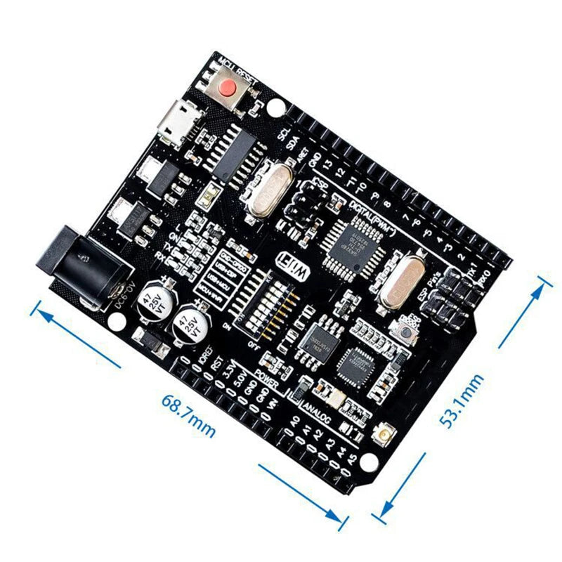 UNO R3 + WiFi ATmega328P ESP8266 Development Board with 32Mb Memory USB-TTL CH340G for Arduino