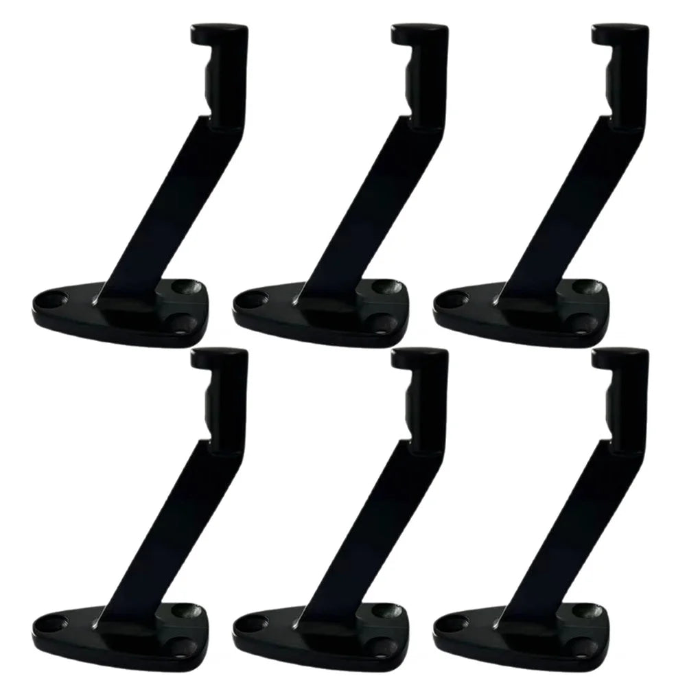 6-Pack Aluminum Alloy Wall Brackets For Staircase Handrails Rust-Resistant Heavy-Duty Support Brackets For Indoor Outdoor Use