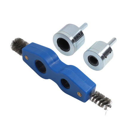 4-in-1 Battery Brush Copper Pipe Cleaner Welding Preparation High Torque Resistance Interchangeable Brush Heads For Copper Pipes