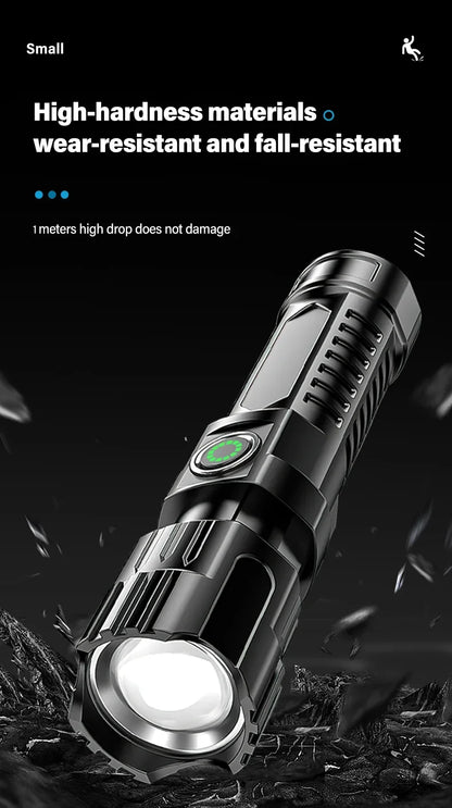Ultra Bright Rechargeable LED Flashlight Zoomable High Lumens