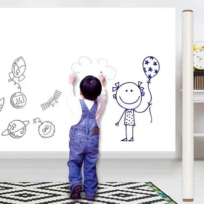 Electrostatic Whiteboard Wall Sticker – Premium Static Cling, No Damage, Easy to Clean & Reusable for Home, Office & School