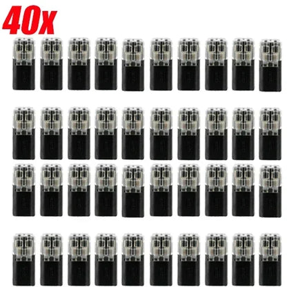 50-1Pcs 2 Pin Way Plug Wire Cable Snap Connectors Waterproof Electric Wire Double-Wire Plug-In Connector with Locking Buckle