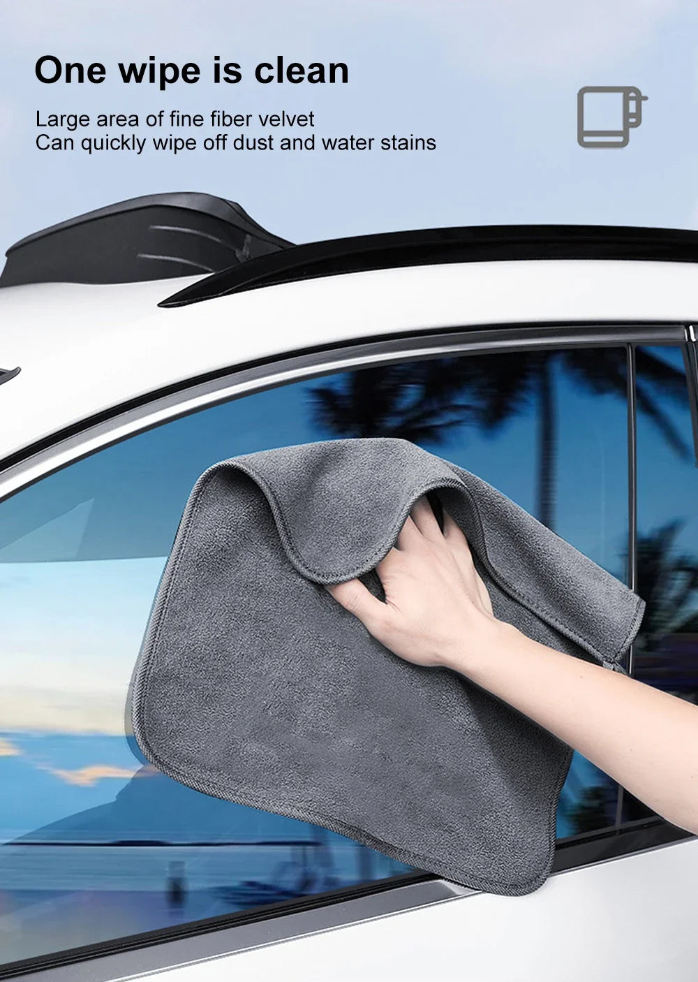 1/2PCS High-end Microfiber Car Wash Towel Soft Drying Cloth Car Body Towels Double Layer Plush Thicken Water Absorption Car Rag