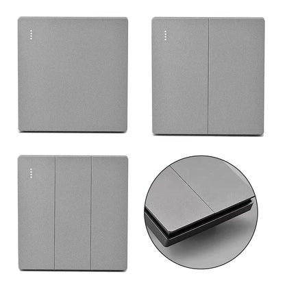 None Gray Button Switch Switches 1 2 3 Gang 86mm Flame Frameless PC Material Push Retardant Rocker Switch None