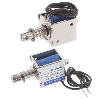 JF-0826B 12V/2A 10mm 20N push pull type open frame solenoid electromagnet
