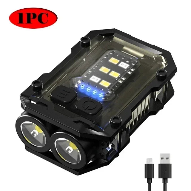 Powerful Pocket Torch Light Rechargeable Super Bright LED Multifunctional Linterna Magnetic COB LED EDC Mini Keychain Flashlight