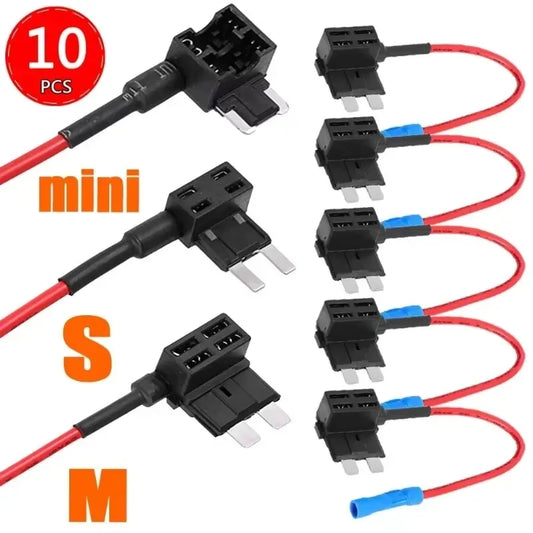 ATM Blade Fuse TAP Adapter Mini Small Medium Size for Car Van Motorcycle RV Boat 5pcs