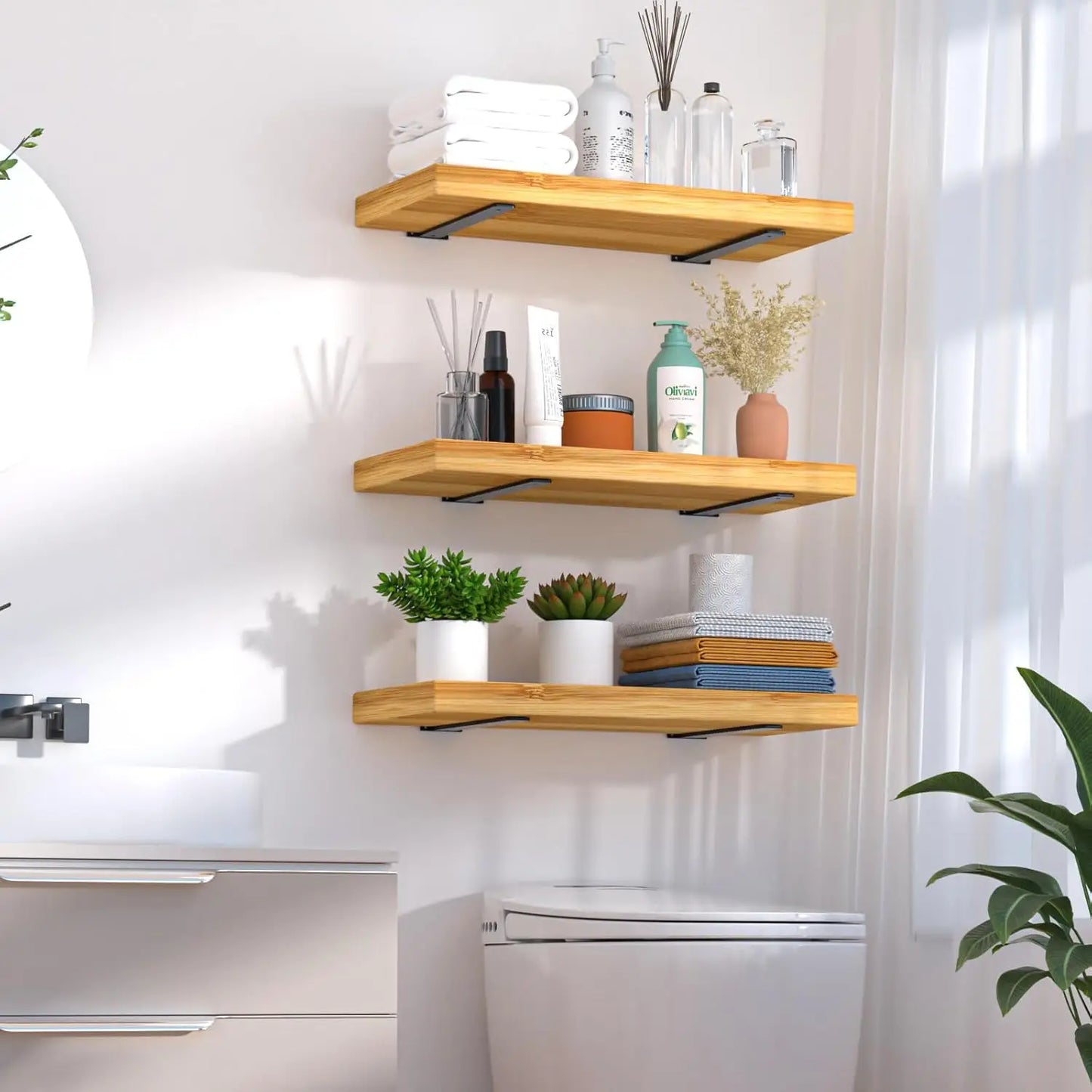 Concealed Right Angle Bracket – 10/15/20CM Shelf Support Wall Mounted Furniture Holder for Desk, Kitchen & Home Shelves