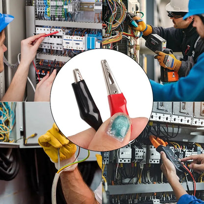 10/1Sets Alligator Clips Electrical Test Leads Dual Ended Crocodile Clips Jumper Wires for Circuit Connection Electrical Testing