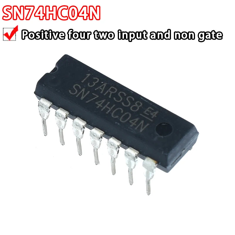 5PCS SN74HC Series DIP14 Logic ICs – 74HC00/02/03/04/125/164/06 High-Performance Chips