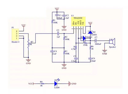 TDA2030 Audio Power Amplifier Module 6-12V DIY Kit with Digital Circuit Board