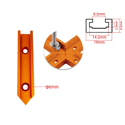 T-Track Intersection Slot Woodworking Chute Miter Gauge Guide Rail With Holes Drill Bits Saw Blades Cutting Tools