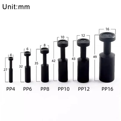 PP PPF Nylon Pneumatic Blanking Plug Hose Tube Push Fit Connector Air Line 4mm 6mm 8mm 10mm 12mm 16mm