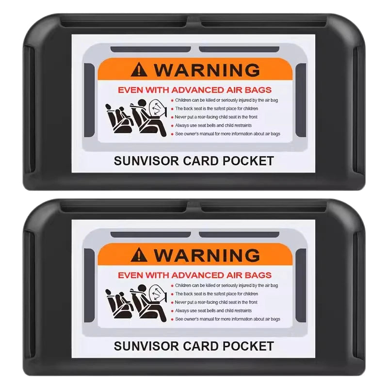Car Sun Visor Card Holder Phone Number Clip Parking Organizer 1/2pcs