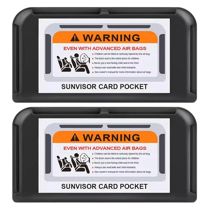 Car Sun Visor Card Holder Phone Number Clip Parking Organizer 1/2pcs