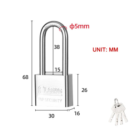 Stainless Steel Waterproof Padlock Same Key Open All Locks