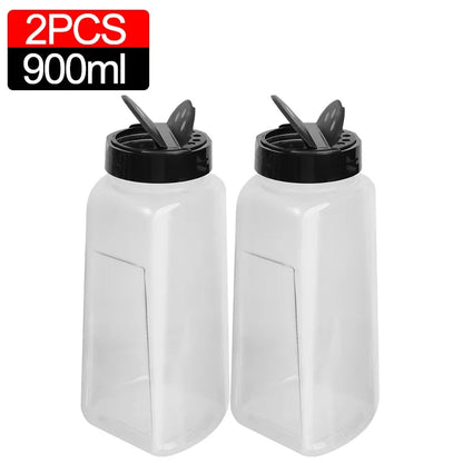 Portable Spices Seasoning Shaker Bottles Sugar Salt Pepper Jars BBQ condiment dispenser Empty Plastic Container Kitchen Gadgets