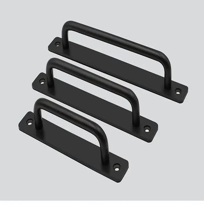 New Aluminium Alloy Punch-Free Furniture Cabinet Handle Sliding Door Pull and Flush Hardware Set for Wood Door Drawer