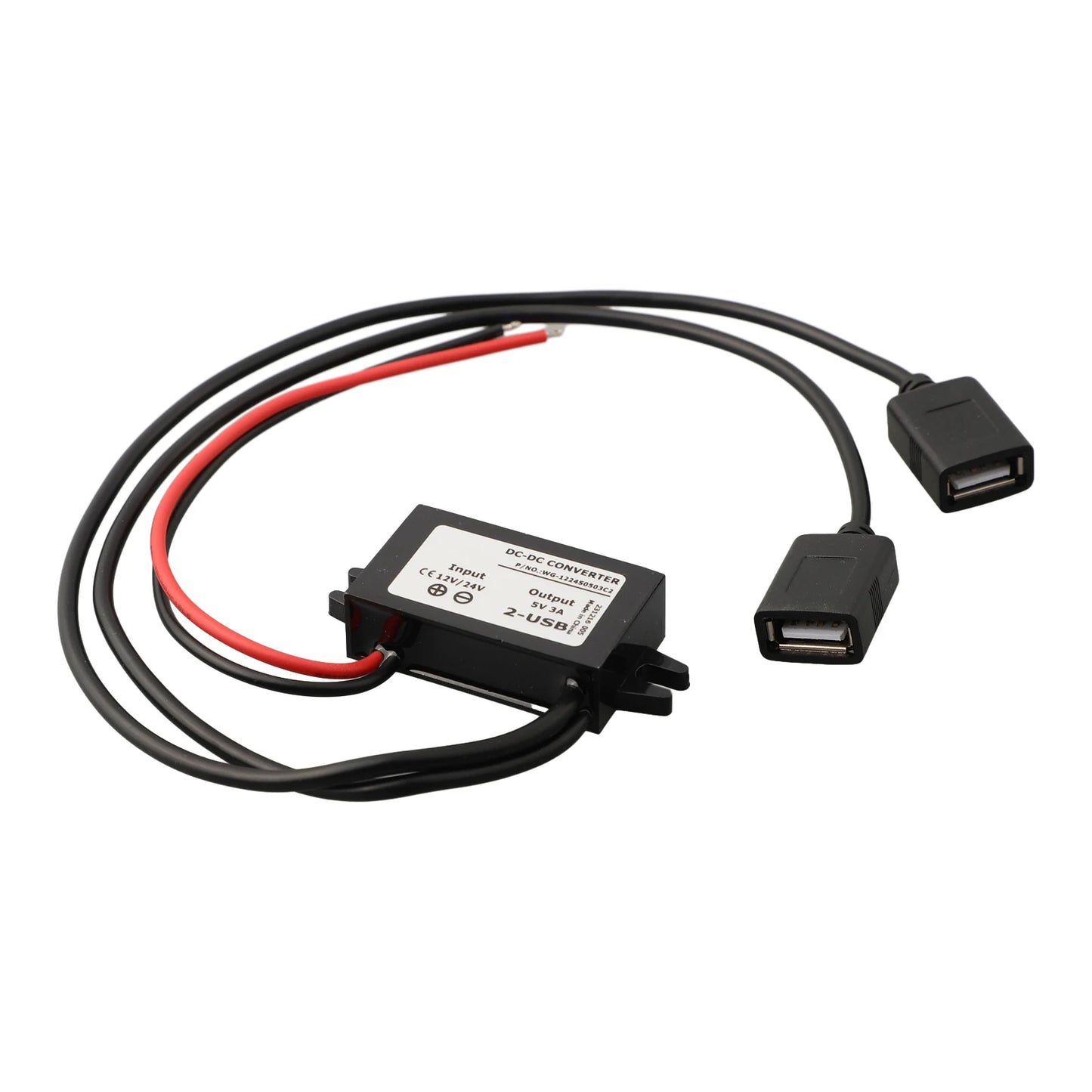 Converter 2 USB 3A 5V DC 3A Converter WG-1224S0503C2 63*27*14mm Car Charger Adapter Power Converter USB Converter