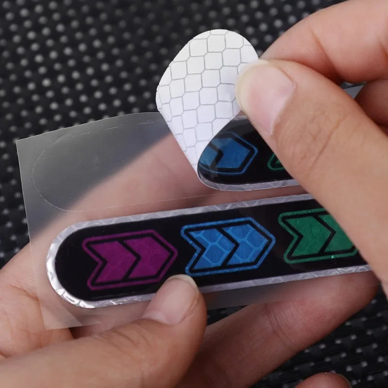 Car Reflective Mirror Safety Warning Stickers – Adhesive Reflective Tape for Auto Decor & DIY Styling (2pcs)