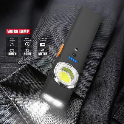 EDC LED Flashlight with Pen Clip Magnetic Rechargeable Work Light