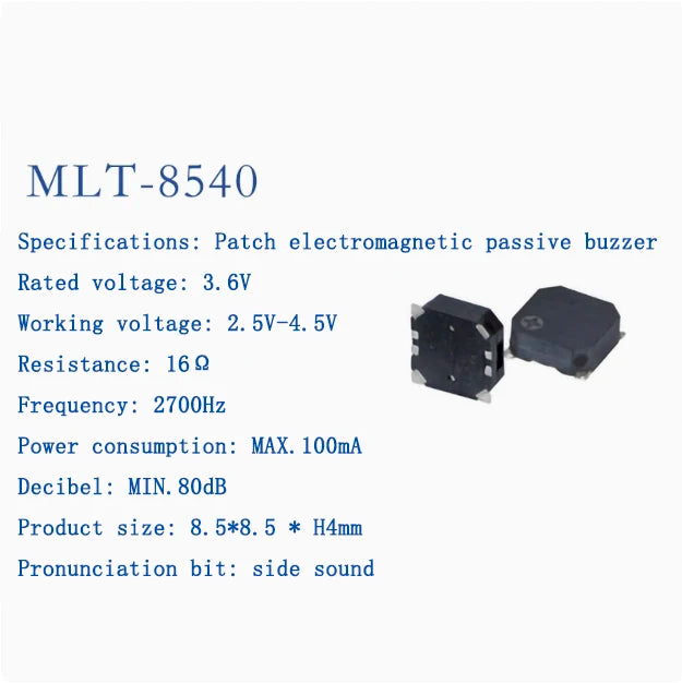 Active and Passive Electromagnetic Patch Buzzers MLT-4020 MLT-5018 MLT-5020 MLT-5030 5525 7525 8530 8540 9025 9032 9045 MLT9650