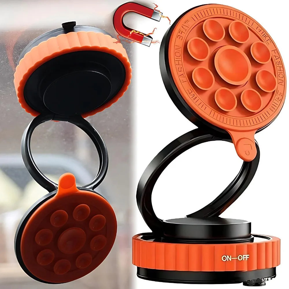 Vacuum Suction Cup Magnetic Car Phone Holder Mount Stand 360 Rotation Foldable Dashboard Windshield Support for Smartphone GPS