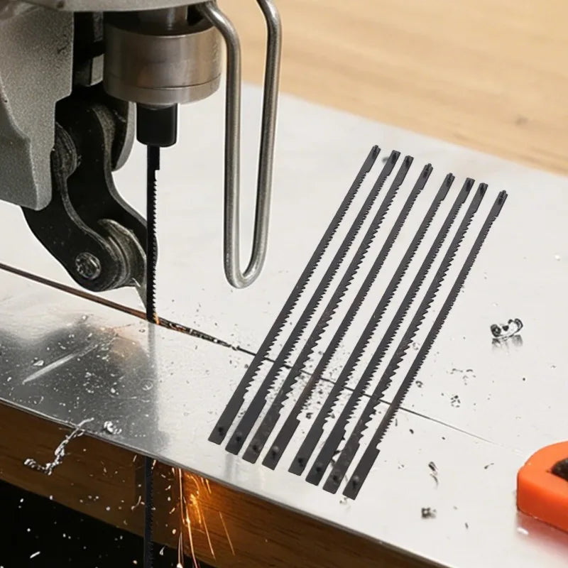 10/14/18/24T Carbon Steel Scroll Saw Blades Precision Fretsaw Sharp Fine Cut Blades for Plastic Metal Wood DIY Crafting Tools