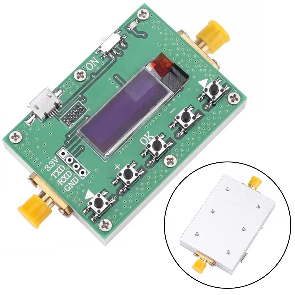 6G Digital Programmable Attenuator 30DB Step 0.25 RF Module LF-6GHz 30DB Step Size 0.25DB OLED Display SMA 0-31.75dB