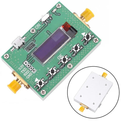 6G Digital Programmable Attenuator 30DB Step 0.25 RF Module LF-6GHz 30DB Step Size 0.25DB OLED Display SMA 0-31.75dB