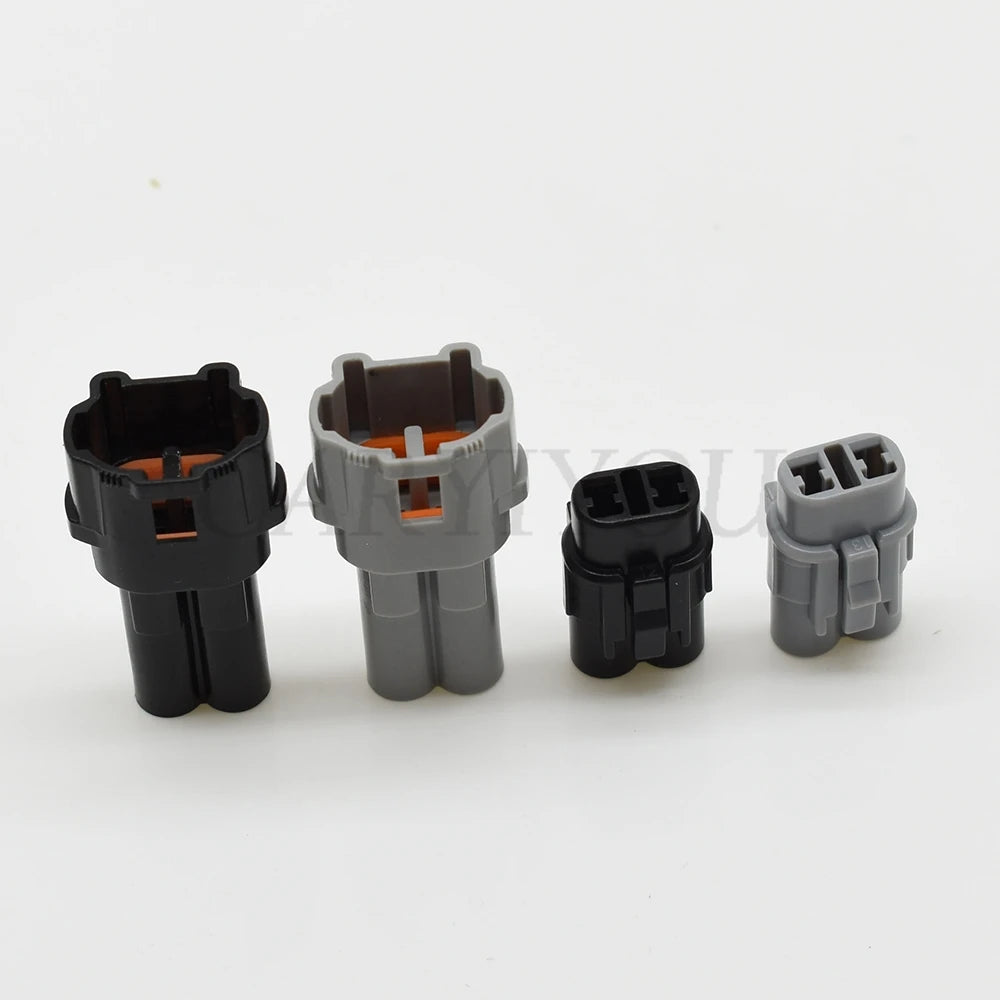 2 Pin 2mm Sealed Connector 6180-2321 6187-2311 DJ7026-2 PA66 Gray Black Waterproof for Honda