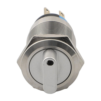 Momentary Rotary Push Button Switch 19mm 3 Position 2NO2NC 36V Waterproof IP66 Rated Stainless Steel 304 Construction