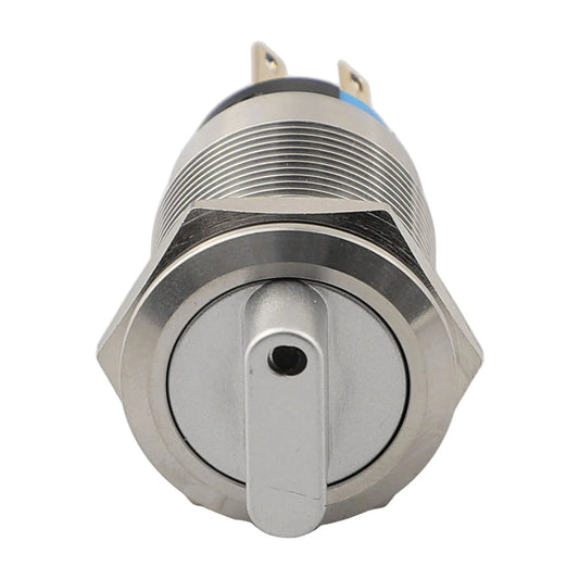 Momentary Rotary Push Button Switch 19mm 3 Position 2NO2NC 36V Waterproof IP66 Rated Stainless Steel 304 Construction