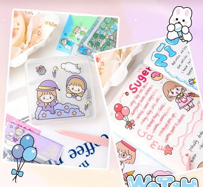 40/80pcs PET Stickers Season Series PET Decorative Stickers DIY Diary Girls Scrapbooking Material Decor Album Stationery Sticker
