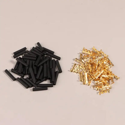 U-Shaped Electrical Wire Connectors Set 0.5-1.5mm² with Heat Shrink Tube Crimp Terminals Block for Fast Wiring Cable Lock