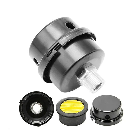 1pc Silent Oil Air Compressor Filter Cartridge 20mm Air Compressor Spare Parts Metal Intake Filter Squelch Muffler