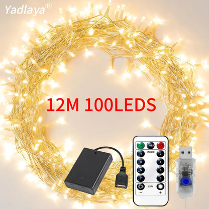 10M USB/Battery Power Ball LED String Lights Garland Lights Outdoor Lamp Wedding Garden Fairy Lights Christmas Decoration