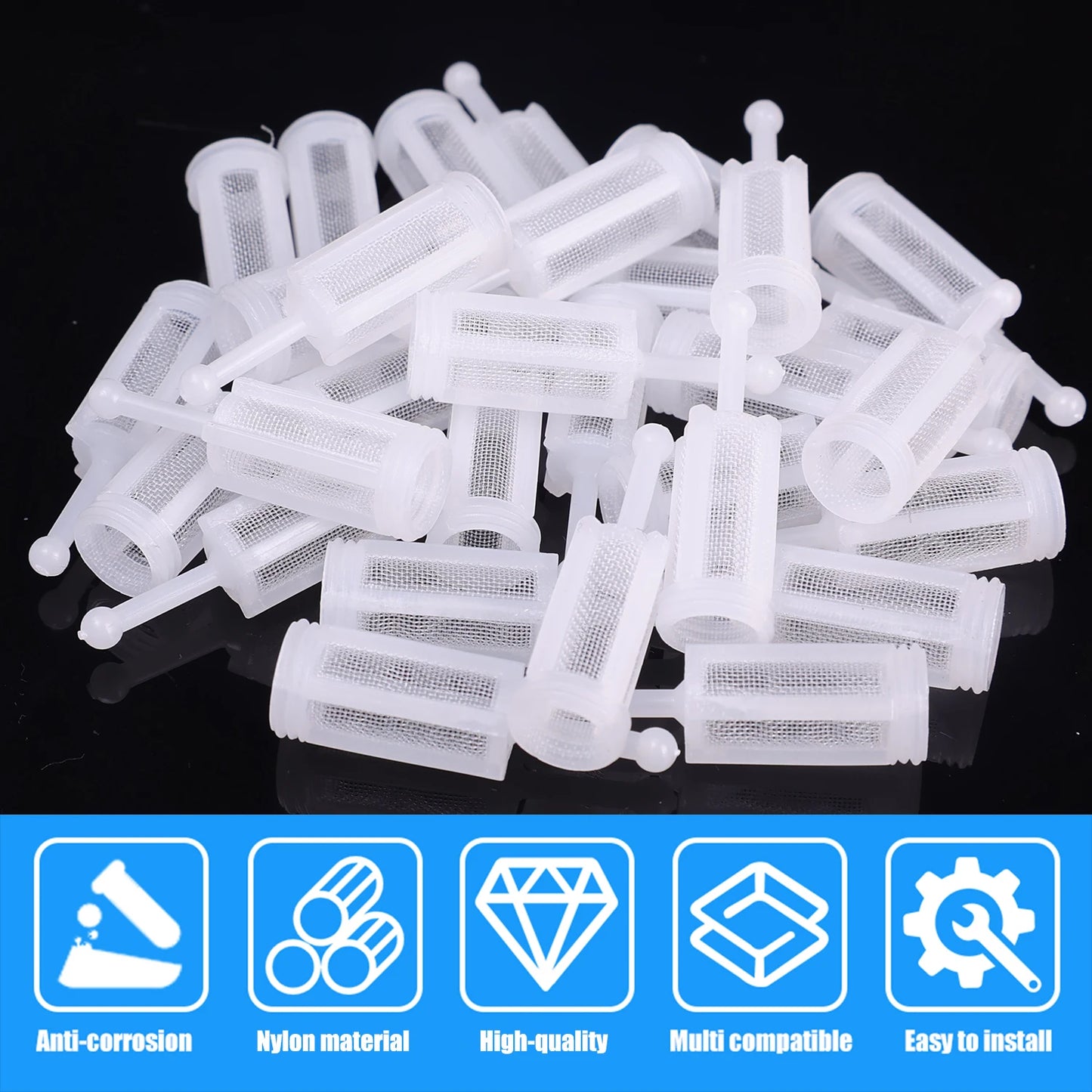 Car Paint Spray Gun Filter Replaceable Nylon Fine Mesh Anti-Clog 5/10/20pcs